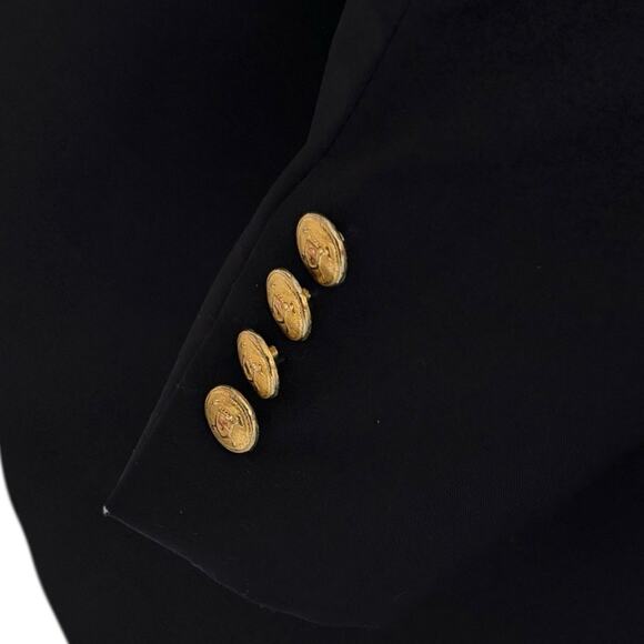 Chaps Blazer 46R Navy Blue Gold Buttons Wool 2 Button Sport Coat Ralph Lauren - Picture 6 of 7